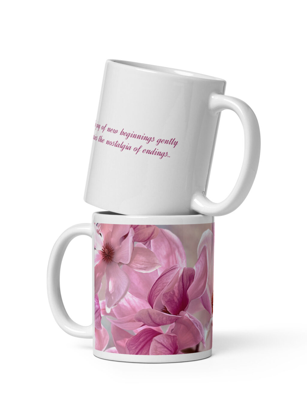 White glossy mug